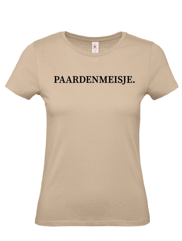 Dames T-Shirt Sand - Paardenmeisje - Afbeelding 2